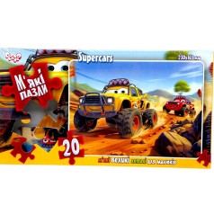 ДЕТСКИЕ МЯГКИЕ ПАЗЛЫ 20 ЭЛЕМЕНТОВ (ДЖИПЫ)