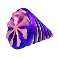 Игрушка подвижная 3D "Конус спиральный" 35г 7*5см (микс)