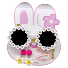 Аксессуары для девочек, очки, заколочки для волос (БЕЛЫЙ)