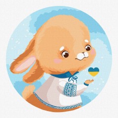 Картина по номерам "Зайчик" ★★
