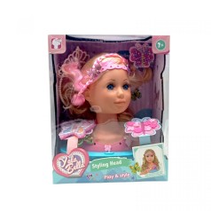 Манекен для причесок и макияжа, световой эффект, с аксессуарами, в коробке.