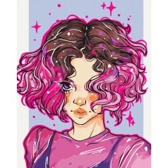 Картина по номерам "Яркие локоны @nila_art_art" ★★★