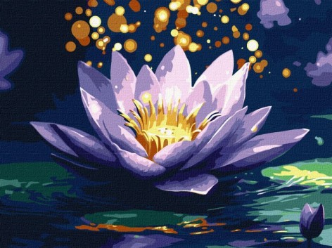 Картина по номерам – Магическая лилия с красками металлик extra 30х40 см.