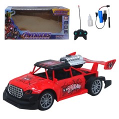 Машинка на радиоуправлении "Супергерои: Человек-паук", с дымом (паром)