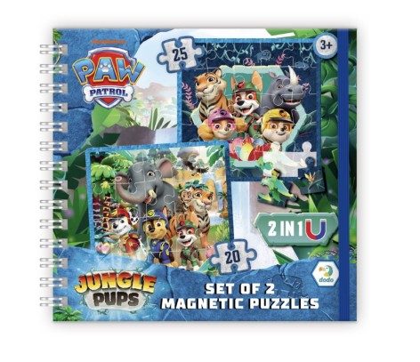 Магнитный пазл «Лапы джунглей», 2 в 1 (25 и 20 пазлов), Щенячий патруль / Paw Patrol