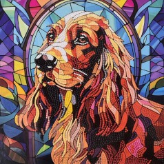 Алмазная мозаика "Верный пес" 30х30 см