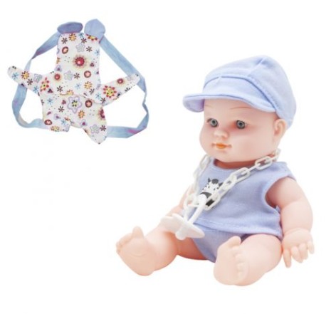 Пупс гумовий "Baby Kid", блакитний