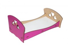 Уценка. Кровать большая (бело-розовая) - порвана упаковочная пленка