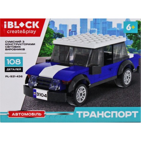 Конструктор "Транспорт: Автомобиль", 108 дет.