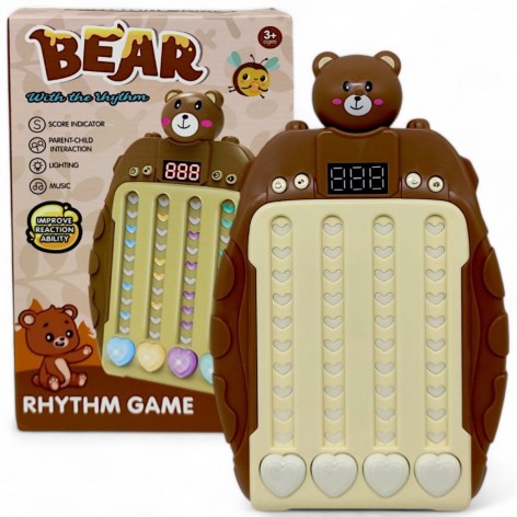Портативная интерактивная игра "Мастер ритма" (20 см) мишка