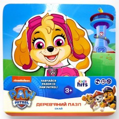 Деревʼяна іграшка (пазли-вкладиші) "Щенячий патруль. Скай" (15х15 см)