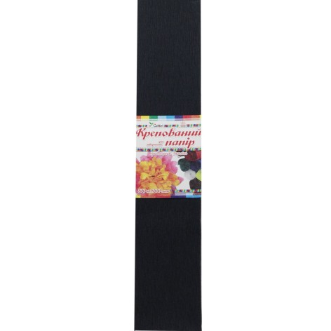 Креповая бумага (гофробумага), черная