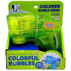 Пистолет с мыльными пузырями (автоматический, подсветка, бутылочка с мыльным раствором) ЗЕЛЕНЫЙ