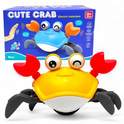 Краб (вбудований акумулятор, підсвічування, пісня, рухомі елементи, в коробці) (ЖОВТИЙ)