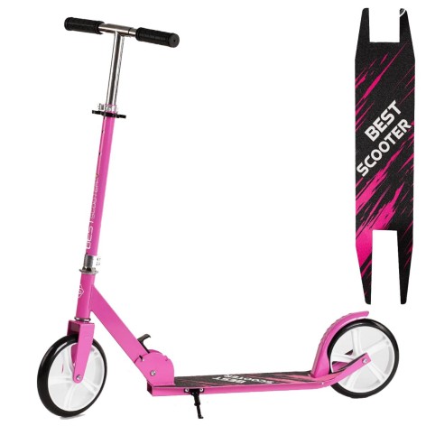 Самокат двоколісний "Best Scooter" R-36124 (4) сталева рама, колеса PU діаметр 200мм, гріпси гумові, в коробці