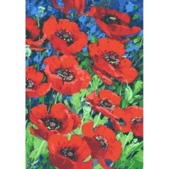 Картина за номерами "Червоні маки" 28x40 см