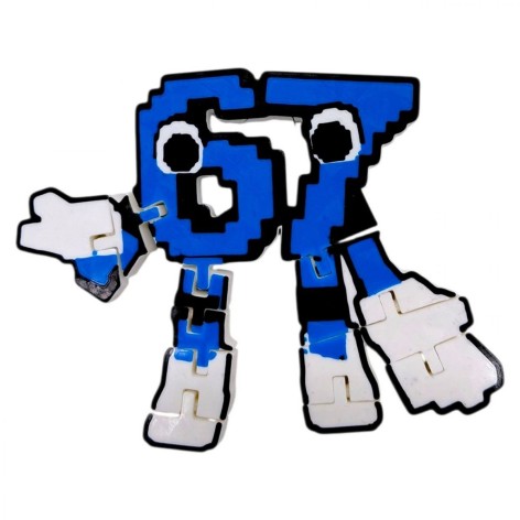 Антистресс ROBLOX 67 / 67 BRAINROT SIX-SEVEN KEYCHAIN, 3D печать