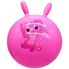 Мяч для фитнеса (фитбол) диаметр 45 см. СТИЧ (РОЗОВЫЙ)