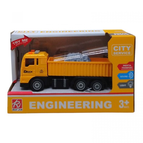 Вантажівка інерційна, озвучена зі світлом в коробці RJ6824-2