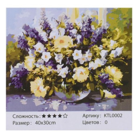 Картина за номерами "Квіти"