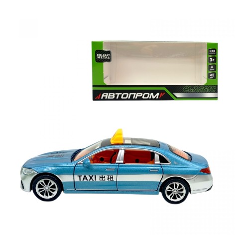 МАШИНА 1:32 Mercedes Benz E300L (TAXI) (ГОЛУБАЯ)