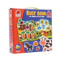 Игра развивающая с липучками. Бизи Бук. Животные на ферме.