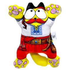 Игрушка мягконабивная «Кот Козак на липучках» 21 см