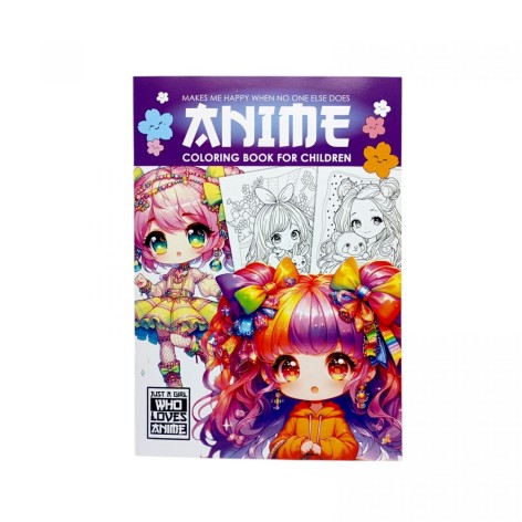 Раскраска аниме 210х297мм., 8 листов, Скоба.