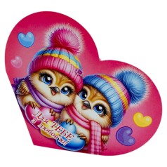 Открытка поздравительная "Валентинка" 17,3х9.4 см