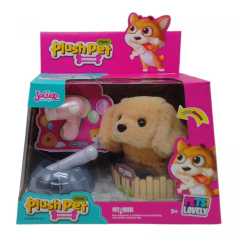 Ігровий набір із собачкою "Plush Pet" (бежевий)