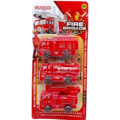 Набор пожарных машинок (9 см)