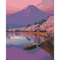 Картина по номерам "Вода у вулкана"