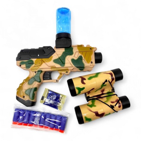 Пістолет на поролонових патронах і орбізах 2в1 в кульку 30*4*24см