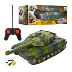 Танк на радиоуправлении "Super Tanks" (зеленый)