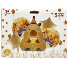 Шары фольгированные набор "Капибара" 5шт