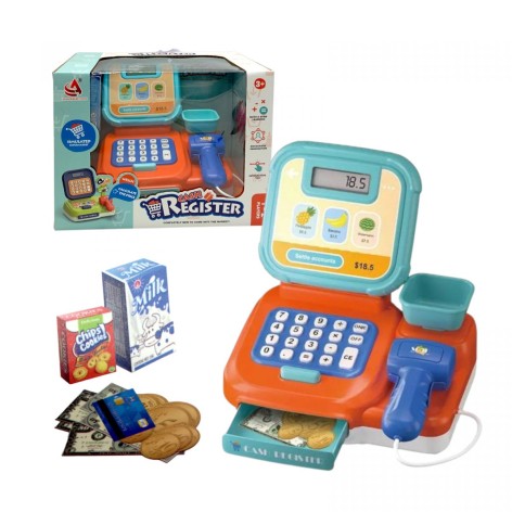 Кассовый аппарат с набором батар.муз.свет.кор.24*16,5*18,3 см.