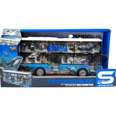 Инерционный автобус (озвученный, со светом, в коробке р.33x9,5x16,5 см)