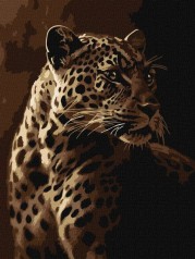Картина по номерам – Взгляд леопарда 30х40 см.