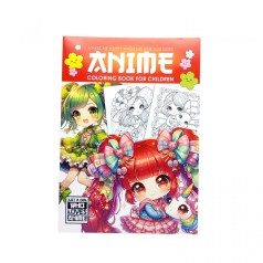Раскраска аниме 210х297мм., 8 листов, Скоба.