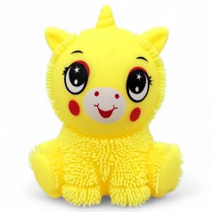 Игрушка-светяшка "Единорог Лохматик" (10 см) желтый