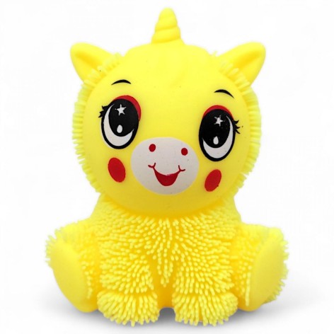 Игрушка-светяшка "Единорог Лохматик" (10 см) желтый