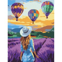 Картина по номерам "Лавандовые приключения" 30х40 см