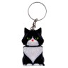 Брелок 3d печать "КОТИК С пружиной" (черный), KEYCHAIN