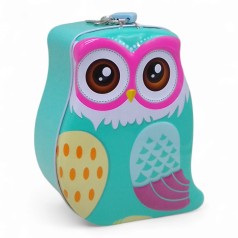 Скарбничка металева “Сова”, бірюзова