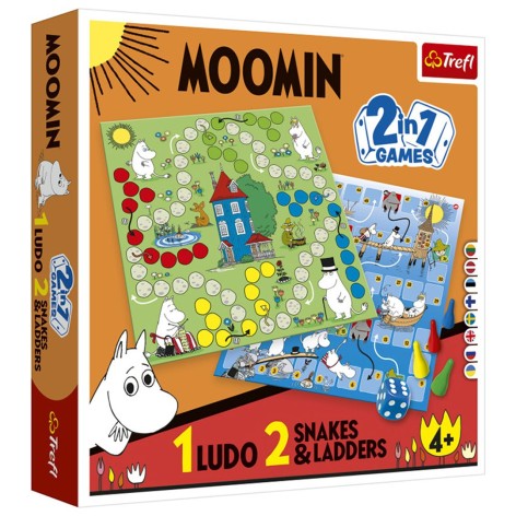 Настольная игра Moomin 2в1 "Лудо + Змеи и лестницы"