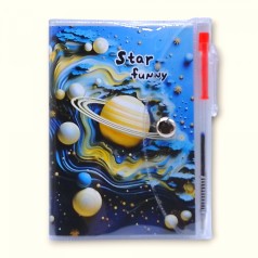 Блокнот на кнопці "Космос 3D" 7,5 * 10см,60л., Лінія + ручка (40458)
