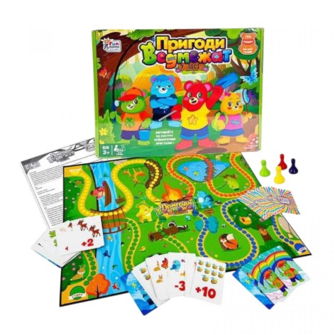 Настольная игра "Приключения Медвежат", в коробке