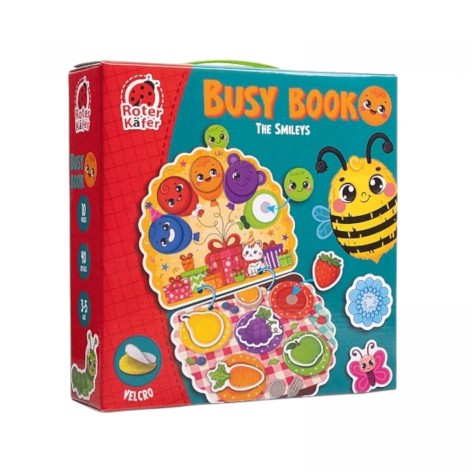 Игра развивающая с липучками. Бизи Бук. Смайлики.