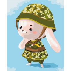 Картина по номерам "Зайчик из ВСУ ©Екатерина Валерьева" ★★