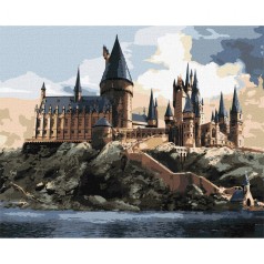 Картина по номерам "Harry Potter: Хогвартс днем" 40х50 см
